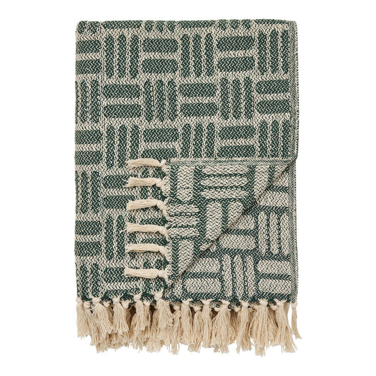 Adana plaid - groen nordic design motief - 130x180cm