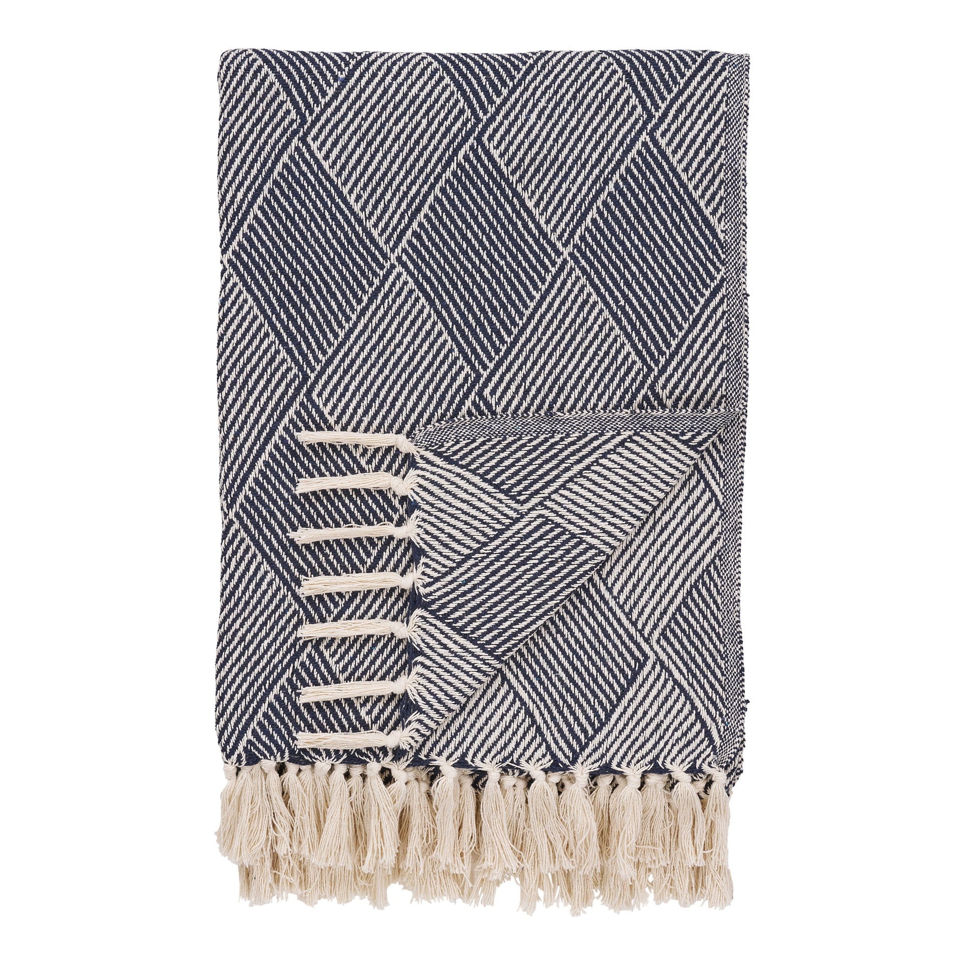 Izmir plaid - blauwe plaid 180x130cm