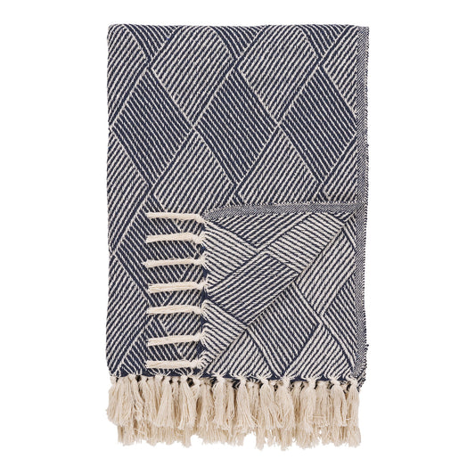 Izmir plaid - blauwe plaid 180x130cm