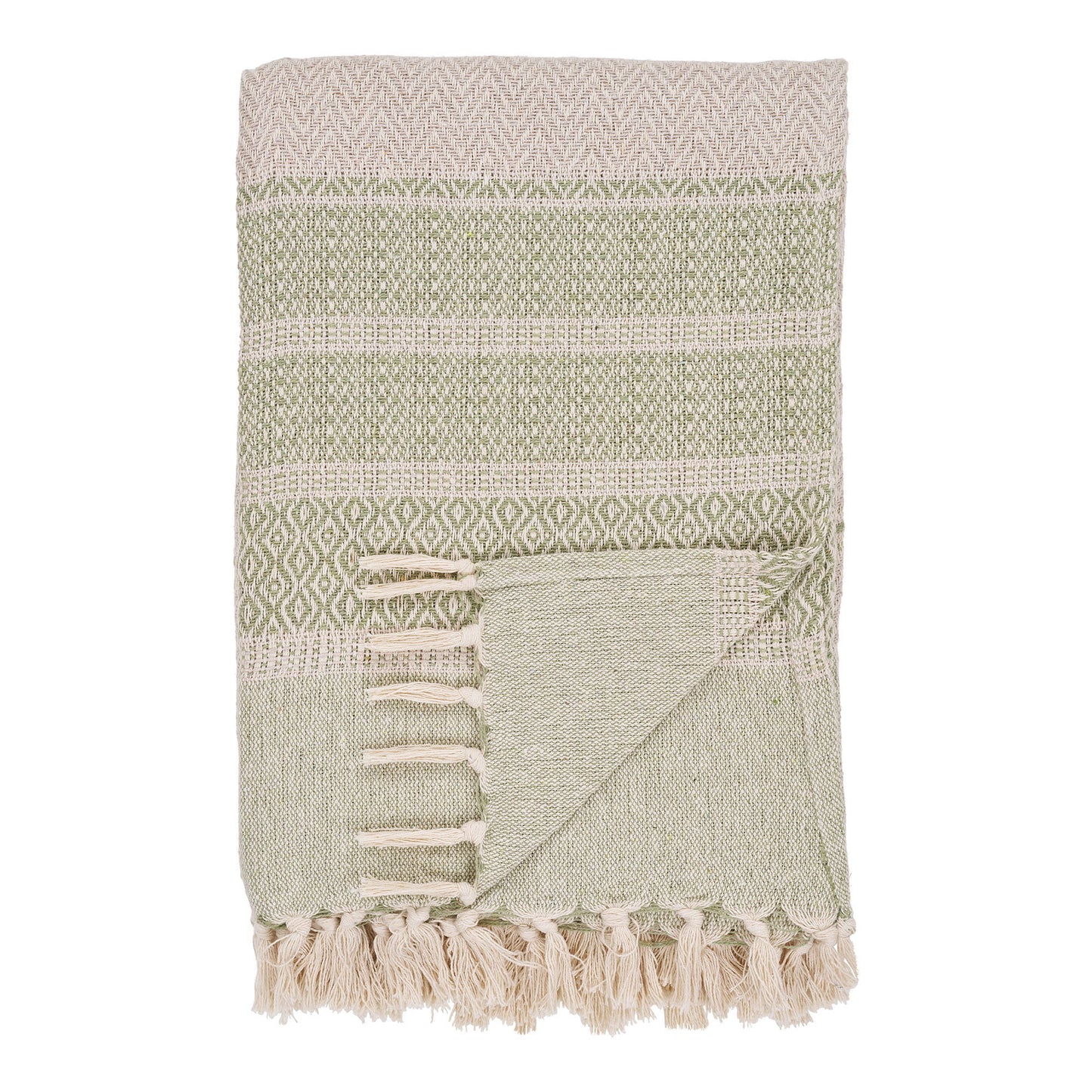 Manisa plaid - groene katoenen plaid 180x130cm