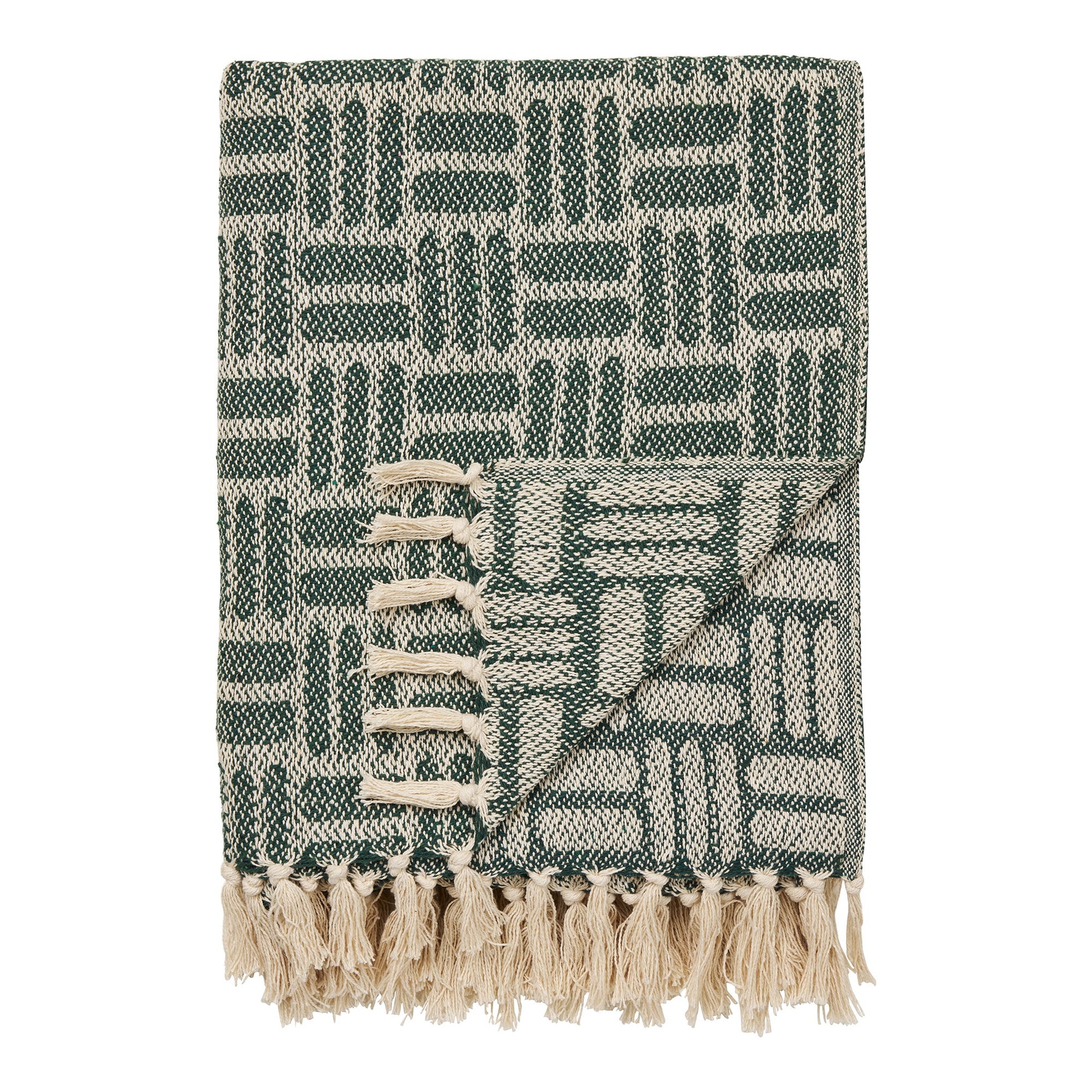 Adana plaid - groen nordic design motief - 130x180cm