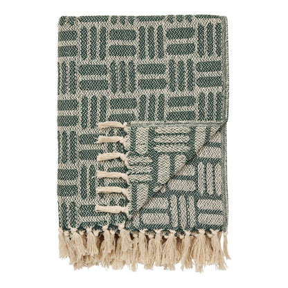 Adana plaid - groen nordic design motief - 130x180cm