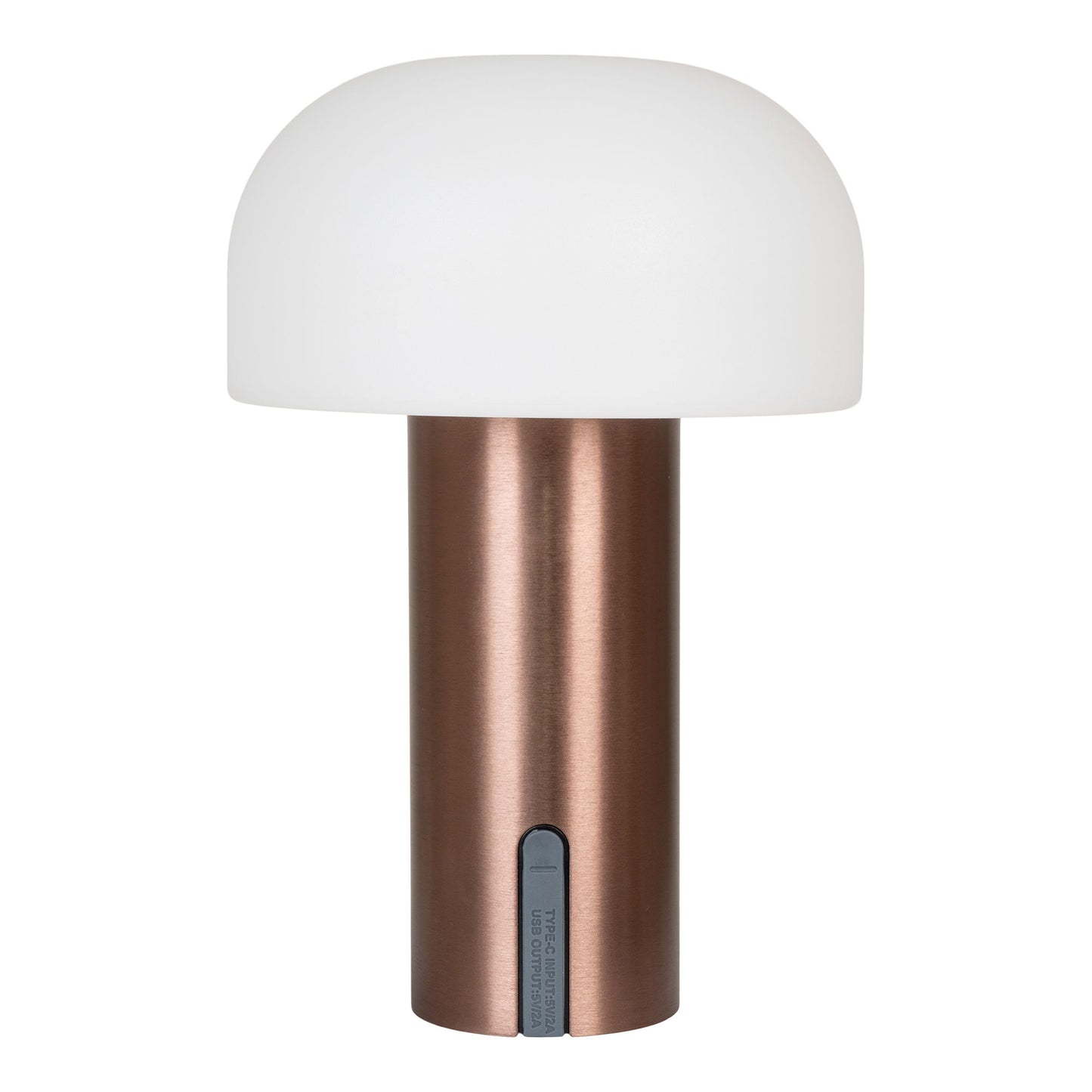 Soham koperen LED tafellamp met USB-C laadpoort — draadloze Scandinavische sfeerverlichting
