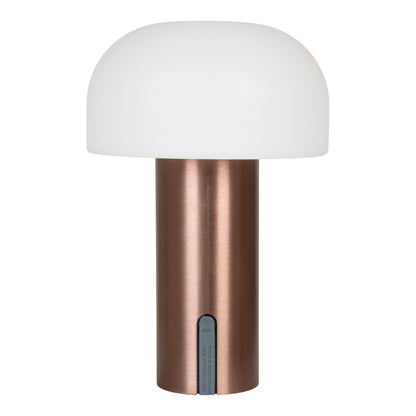 Soham koperen LED tafellamp met USB-C laadpoort — draadloze Scandinavische sfeerverlichting
