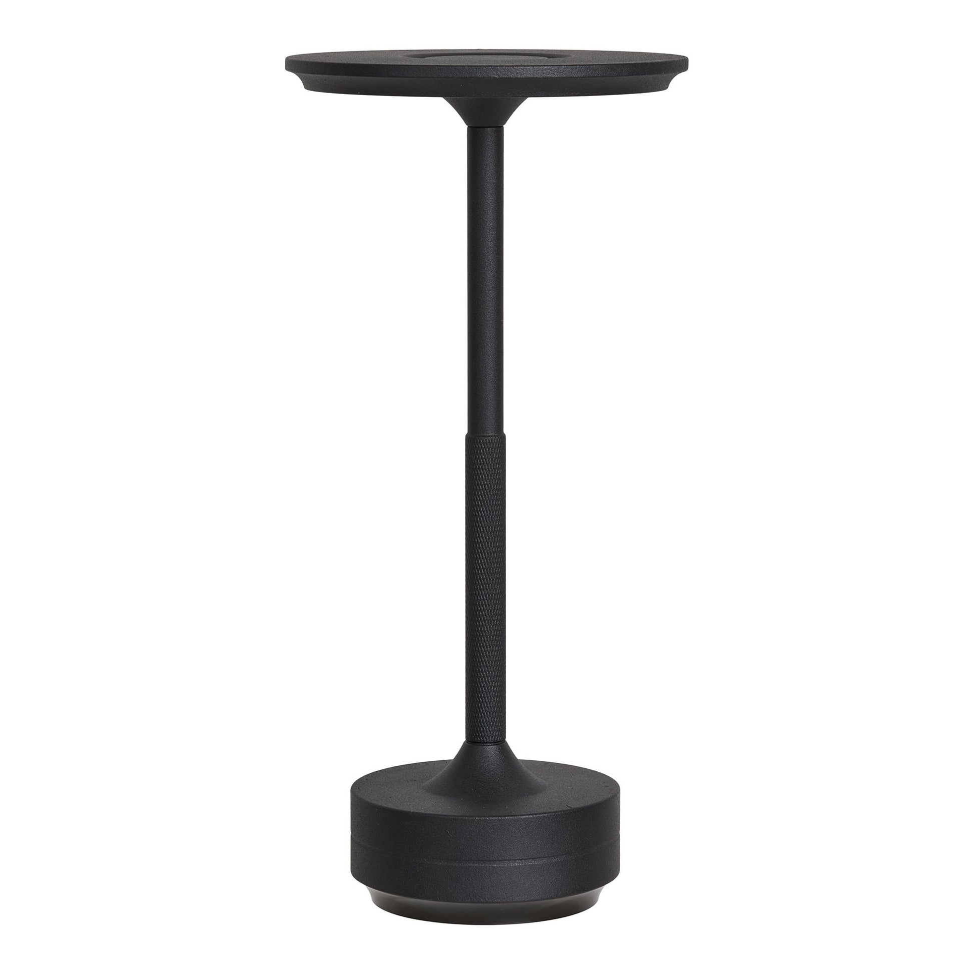 Lyneham LED tafellamp in zwart aluminium — draadloze Scandinavische sfeerverlichting