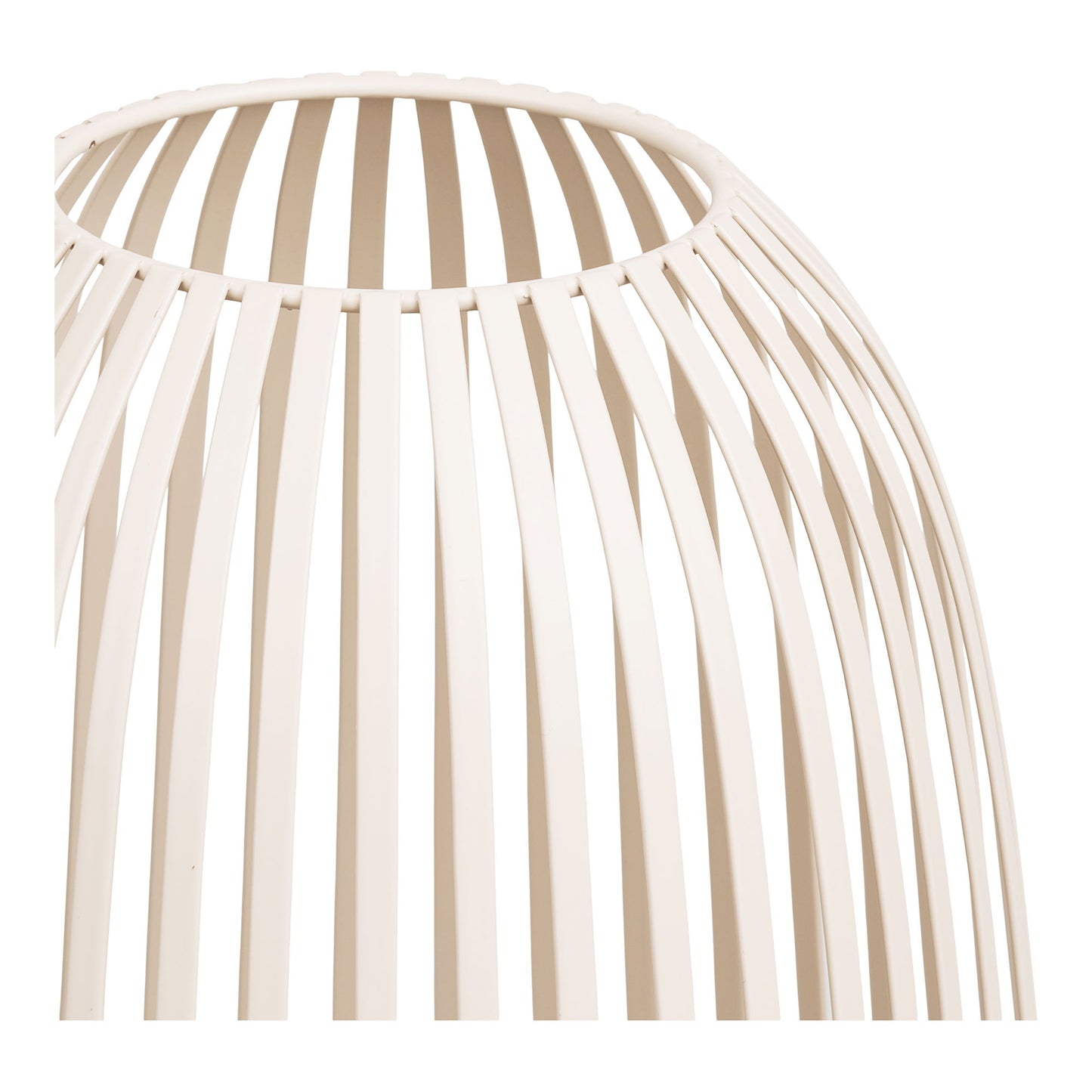 Close-up opening van hoge Stoense lantaarn in beige metaal