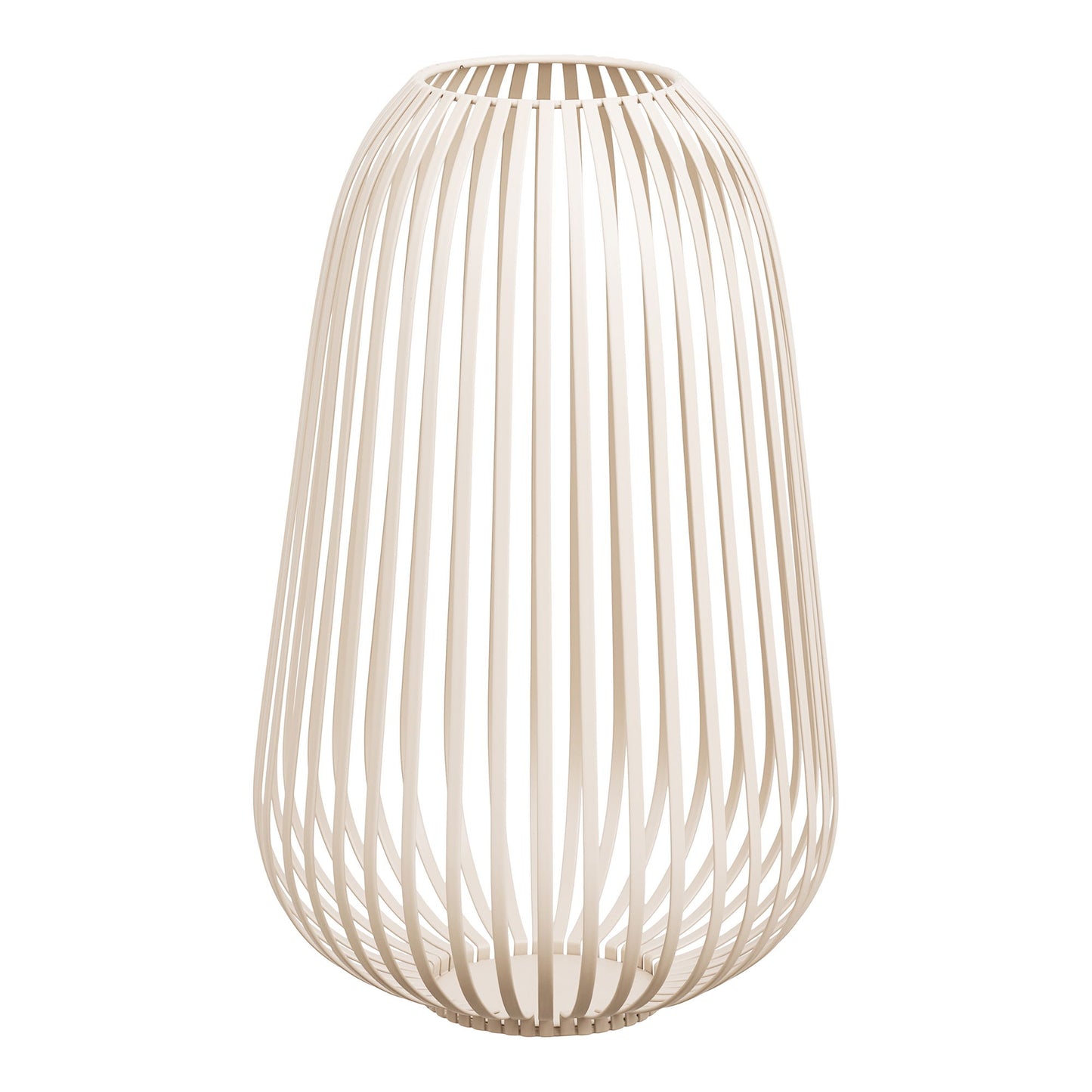 Stoense lantaarn - breed model in beige metaal