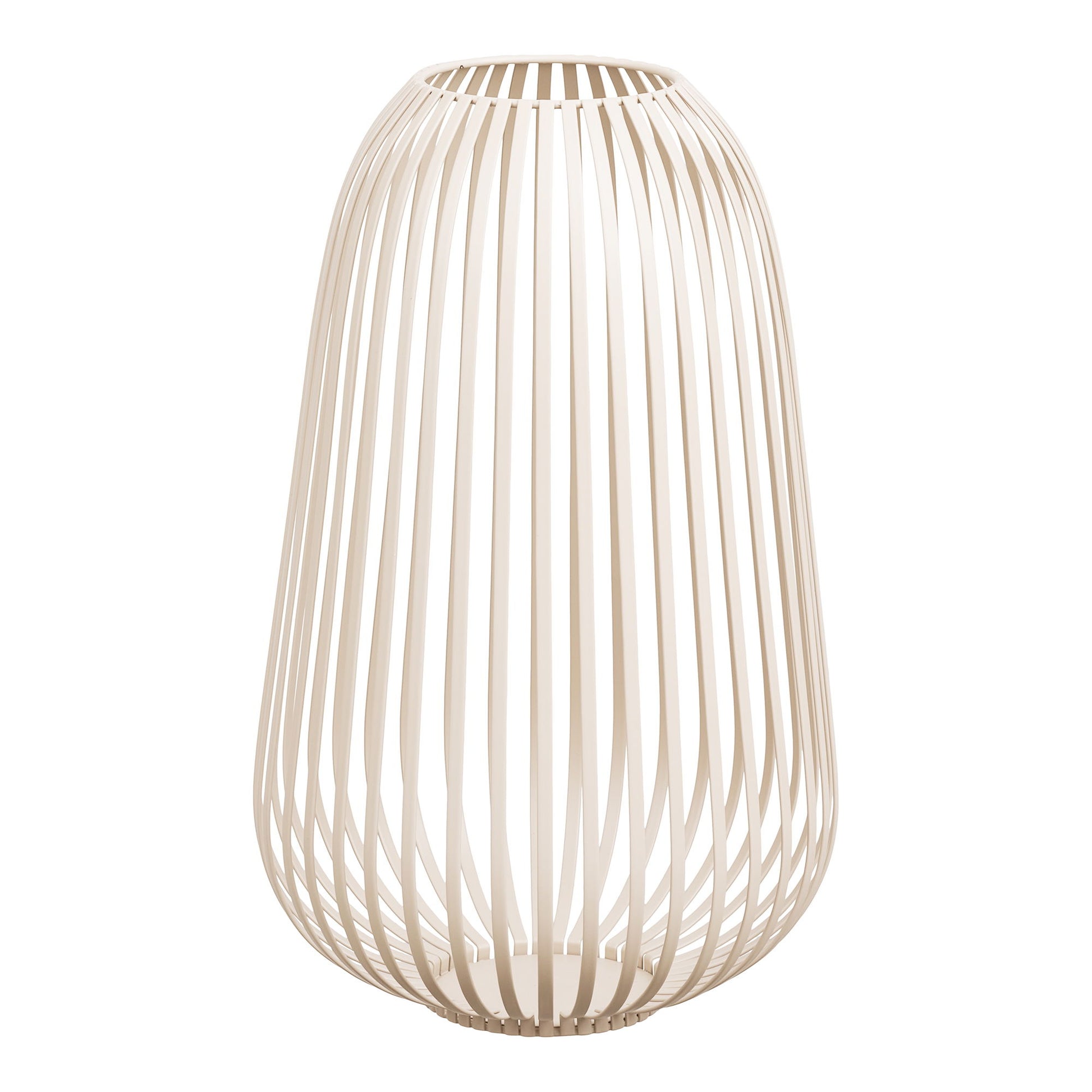 Stoense lantaarn - breed model in beige metaal