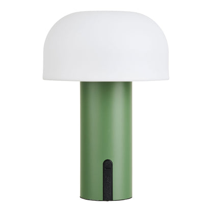 Soham groene LED tafellamp met USB-C laadpoort — draadloze Scandinavische sfeerverlichting