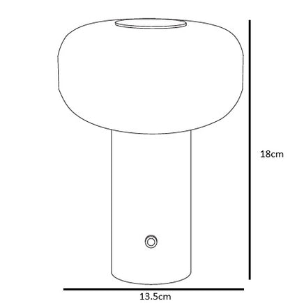 Afmetingen van de Stafford bamboe scandinavische sfeerlamp: 13.5cm breed en 18cm hoog