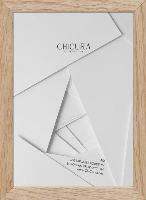 Chicura A5 foto frame - warme eikenhouten kader