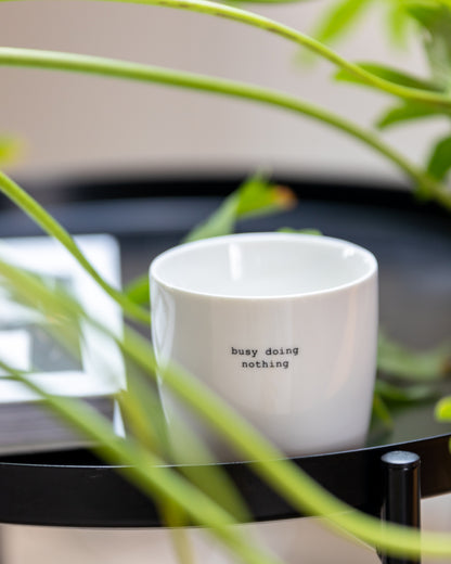 Sogne mok met oor - busy doing nothing opschrift - fika moment