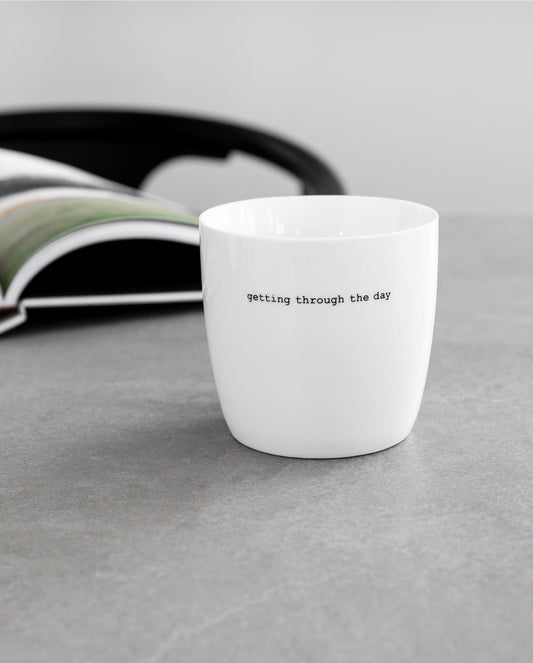 Sogne koffiemok met oor - getting through the day opschrift - fika moment