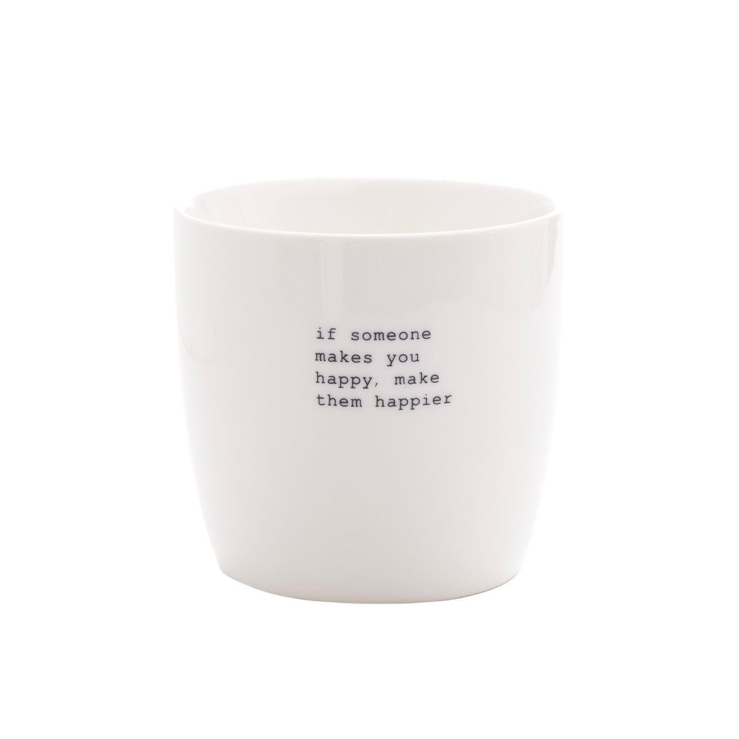 Sogne koffiemok met oor - if someone makes you happy make them happier opschrift