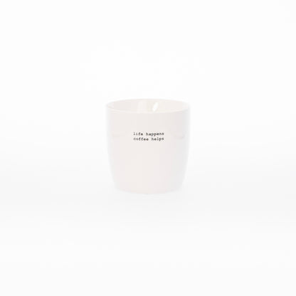 Sogne koffiemok met oor - life happens coffee helps opschrift