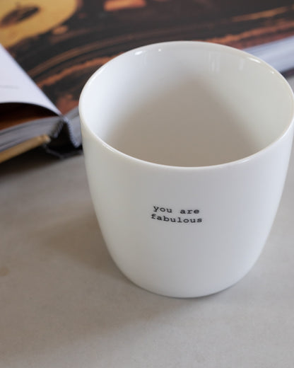 Sogne mok met oor - you are fabulous opschrift - fika moment