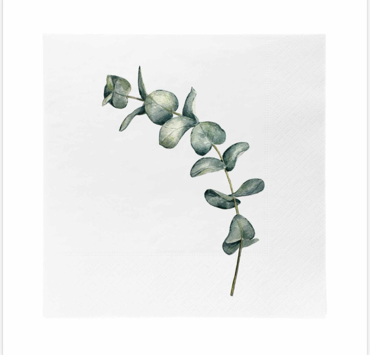 Sogne servetten met eucalyptus print